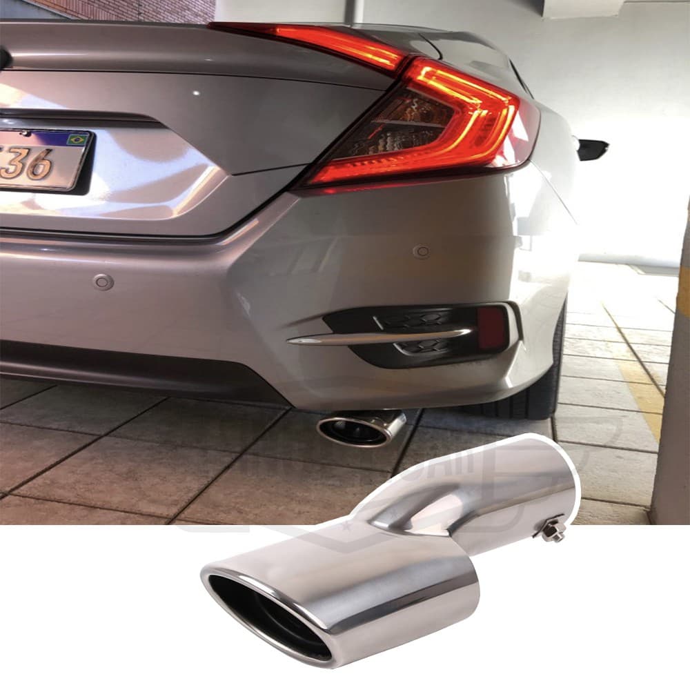 Ponteira de escapamento inox honda Civic G10 fleone EX EXS lx sport 2017 2018 2019 2020 2021 2022 2023 2024