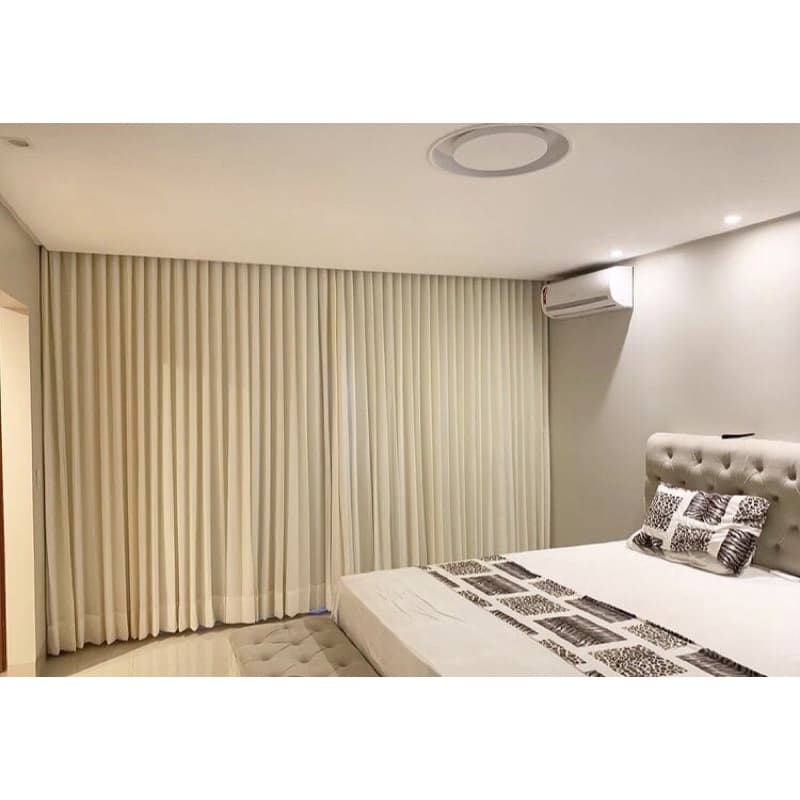 Cortina Gaze de linho c / Forro blackout 100%  para trilho duplo 10m x (Altura)