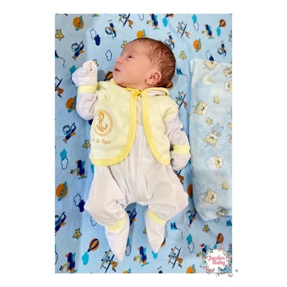 Kit Pagão Bebê Recém Nascido Algodão Blusa Calça Meias Luvinhas Menino Menina