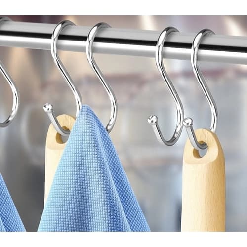 10 Pçs Gancho em S de Aço Inoxidável para Organização da Casa decoração closet banheiro cozinha 3 tamanhos