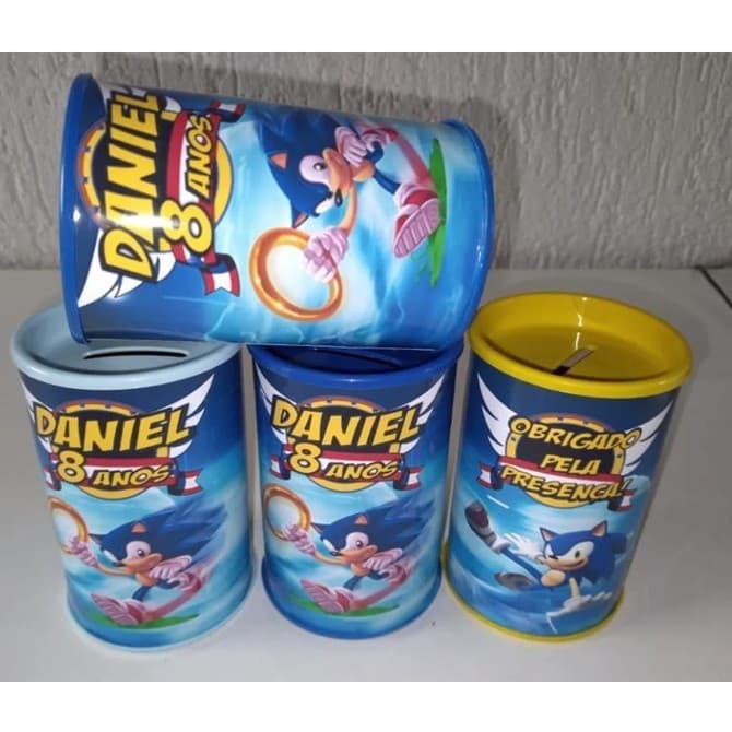 30 Cofrinhos Personalizados Do Sonic