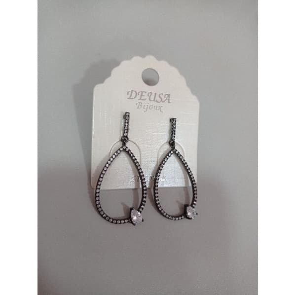 BRINCOS COM STRASS EM 2 CORES DISPONIVEIS
