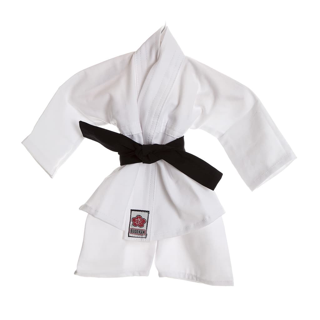 Kimono Branco Bebê Judo Jiu Jitsu Faixa Preta Recém Nascido