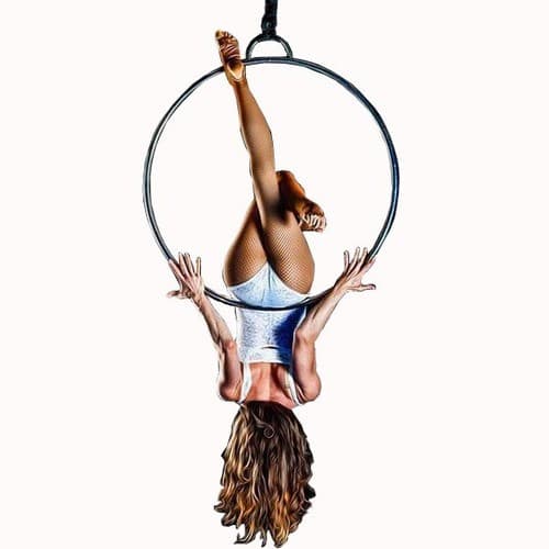 Lira Acrobática Circense Cinza Metalica ( Lyra Redonda)