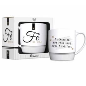 Caneca Porcelana Urban 360ml - Fé Na Vida