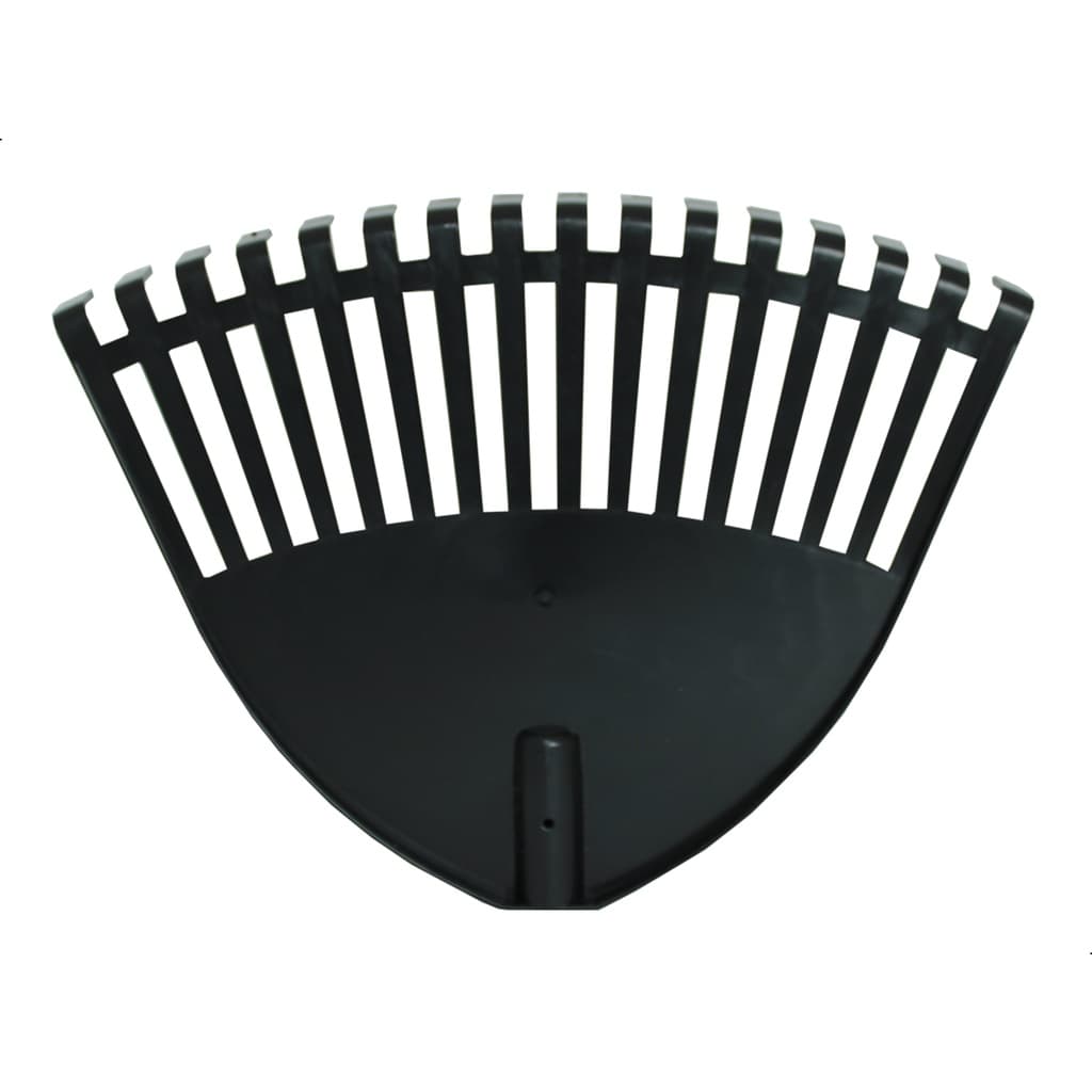 Vassoura Jardim Rastelo Plástico Folhas Grama N°16 Preto