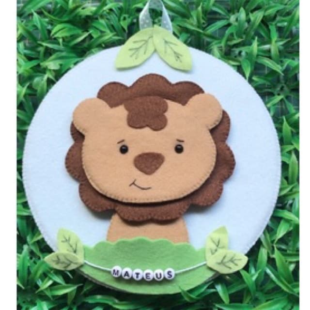 Quadrinho decorativo safari com nome