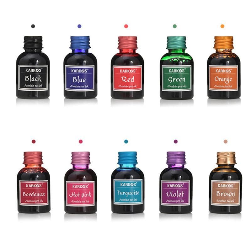 Garrafa Caneta Tinteiro Colorida Pura 30ml Recarrega @ @ Tintas Papelaria Escola（Só uma garrafa pode ser comprada por uma ordem）
