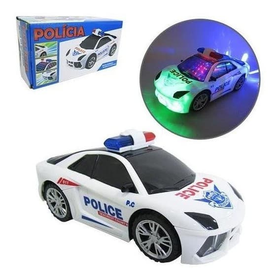 Carrinho De Policia Eletrônico Com Som E Leds P.entrega