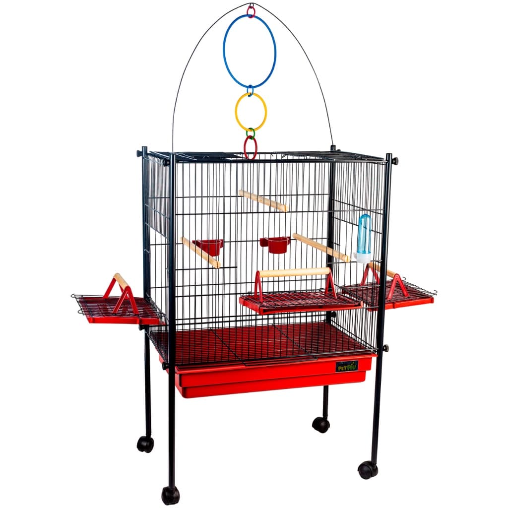 Viveiro Gaiola Calopsita Aves Triplex Black Grande PlayGround Durável JelPlast