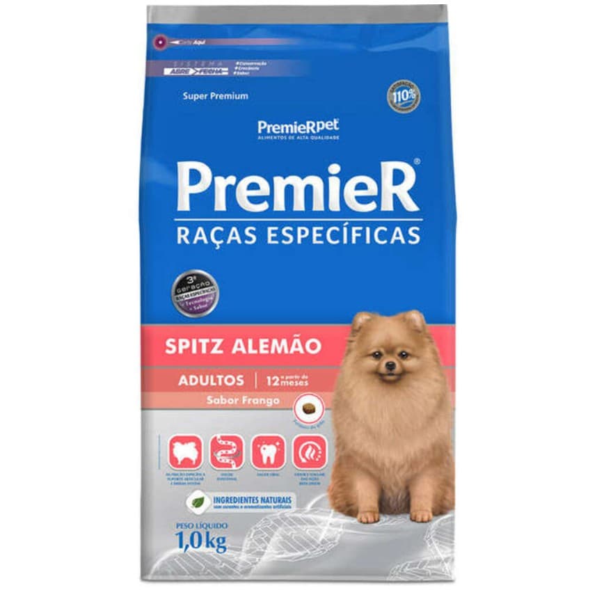 Ração Premier Raças Específicas Spitz Alemão Adultos 1kg