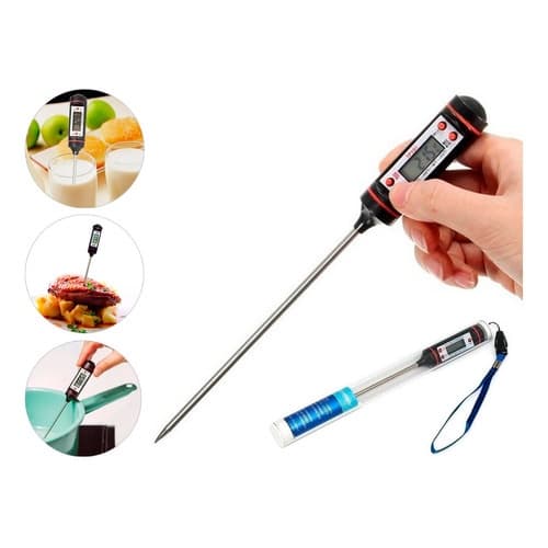 Termômetro Culinário Digital Para Cozinha Alimentos e Bebidas Espeto