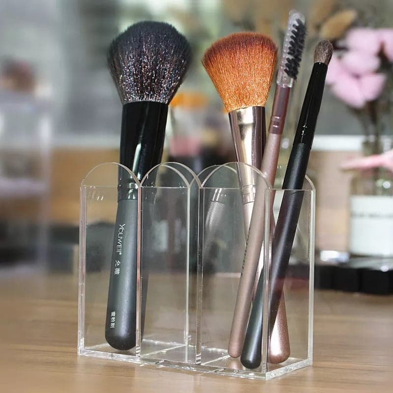 Suporte De Acrílico P/ Pincéis de Maquiagem