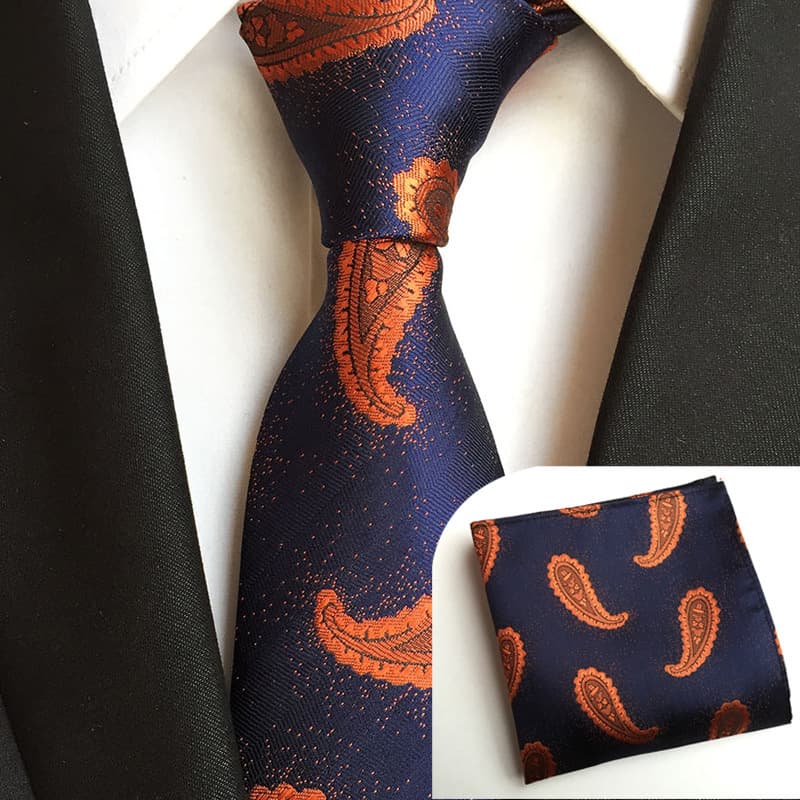 New Casual Floral Conjuntos De Laços E Bolso Quadrado De Seda Da Cópia Da Flor Gravata Skinny Para Homens Mens Gravatas Gravata 8 cm Gravatas Finas