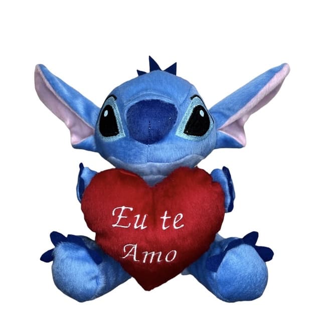 Boneco De Pelúcia Bicho Com Coração Eu Te Amo 23cm