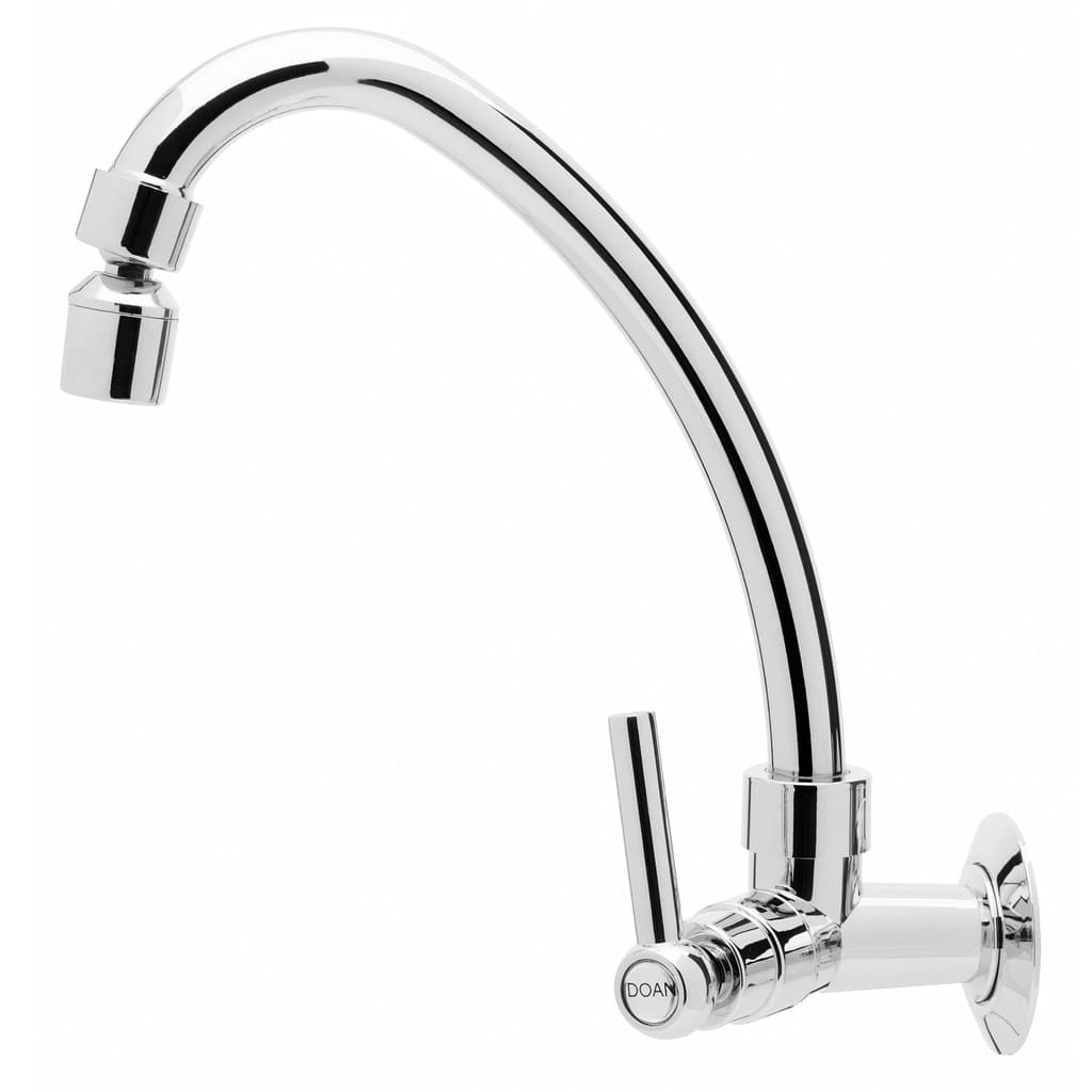 Torneira Abs Cromada Longa Parede Bica Movel Ca01