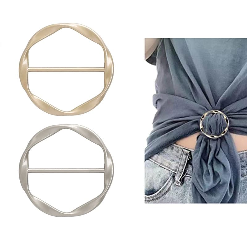 Bmico Liga Metal Círculo Cachecol Anel Clipes Cachecóis Clipe Fivela Fecho Decorações Para Roupas Femini