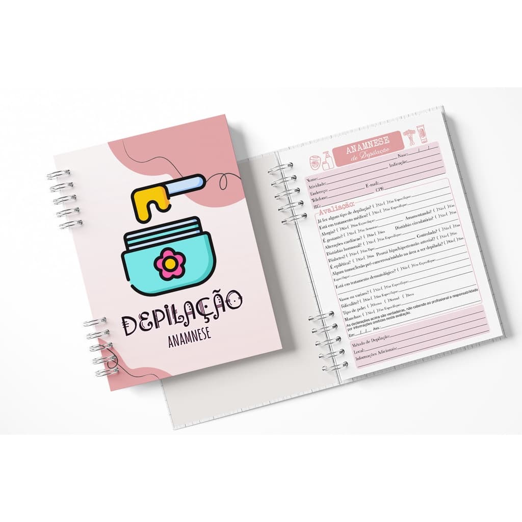 Caderno de Anamnese Depilação