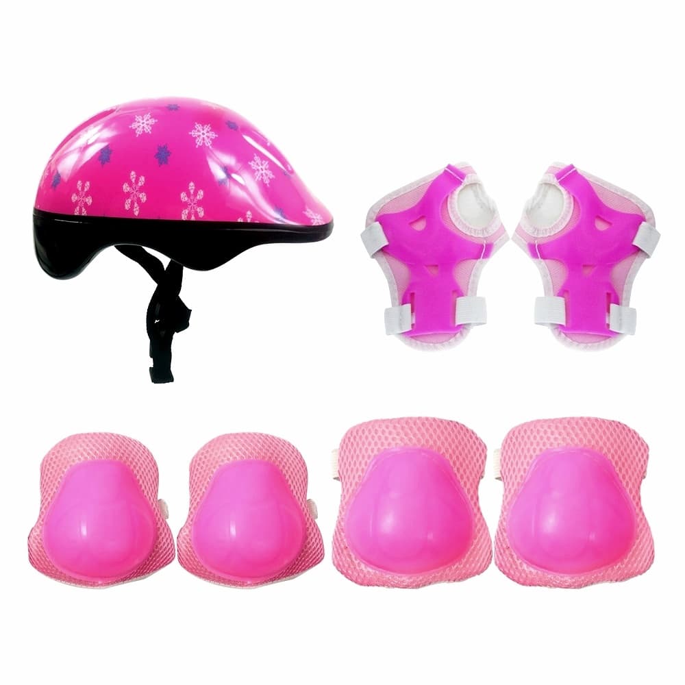 Kit De Protecao Infantil Feminino Rosa Radical Plus Rosa 5489 - Dm Toys