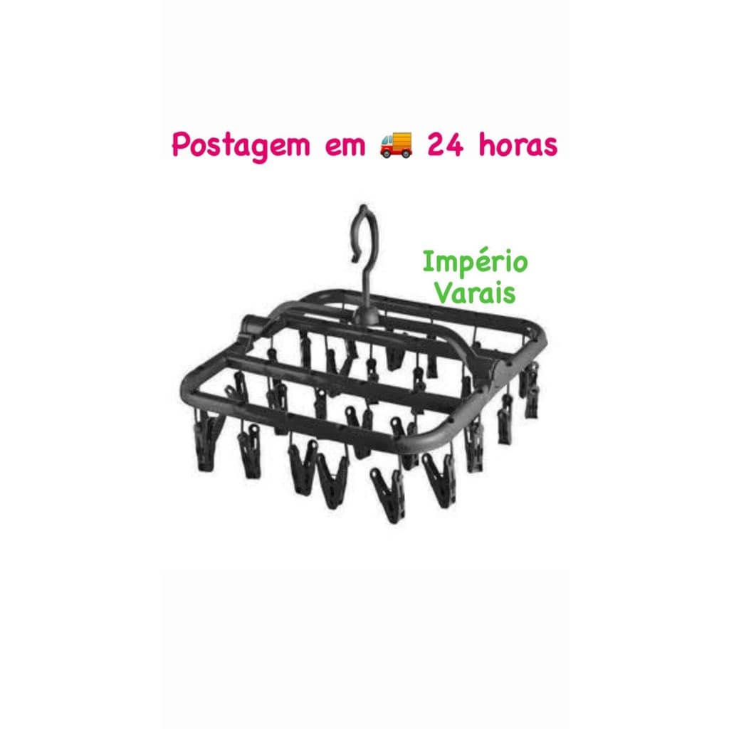 Varal dobravel Calcinha Meia Cueca Peça Intima com Prendedores Reforçado