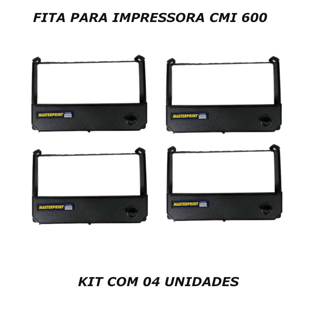 FITA PARA IMPRESSORA CMI 600 HASTE LONGA PRETA - KIT 04 UN