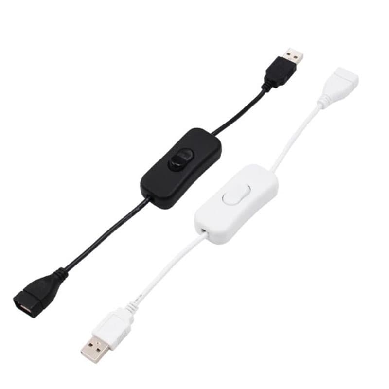 Adaptador De Linha De Fonte De Alimentação De Ventilador USB Fêmea Para Macho Cabo Conector Com Interruptor Liga/Desliga