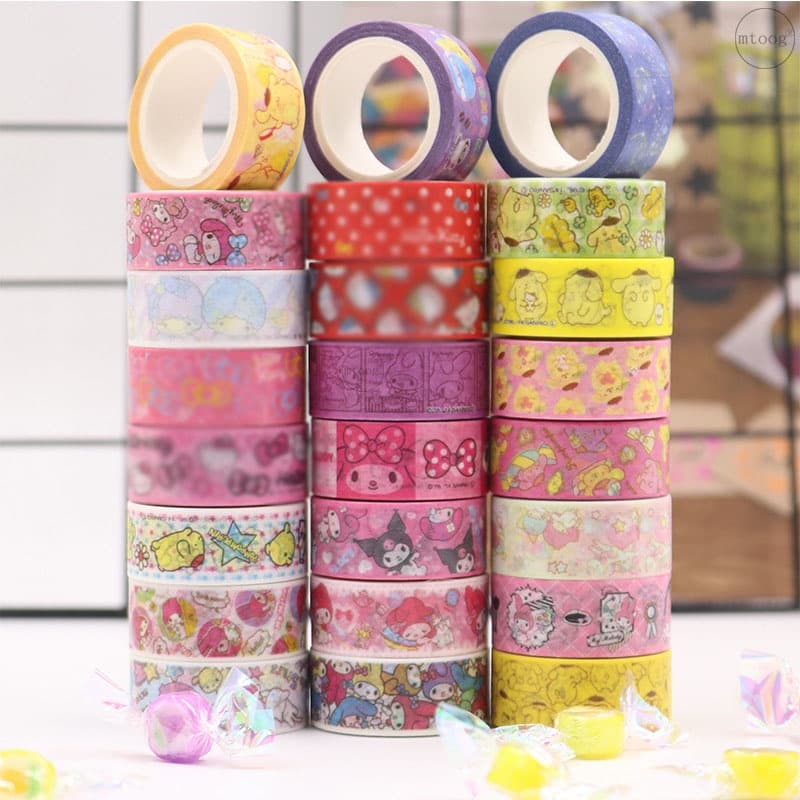 Washi Tape Personagens da Sanrio - KIT 4 UNIDADES