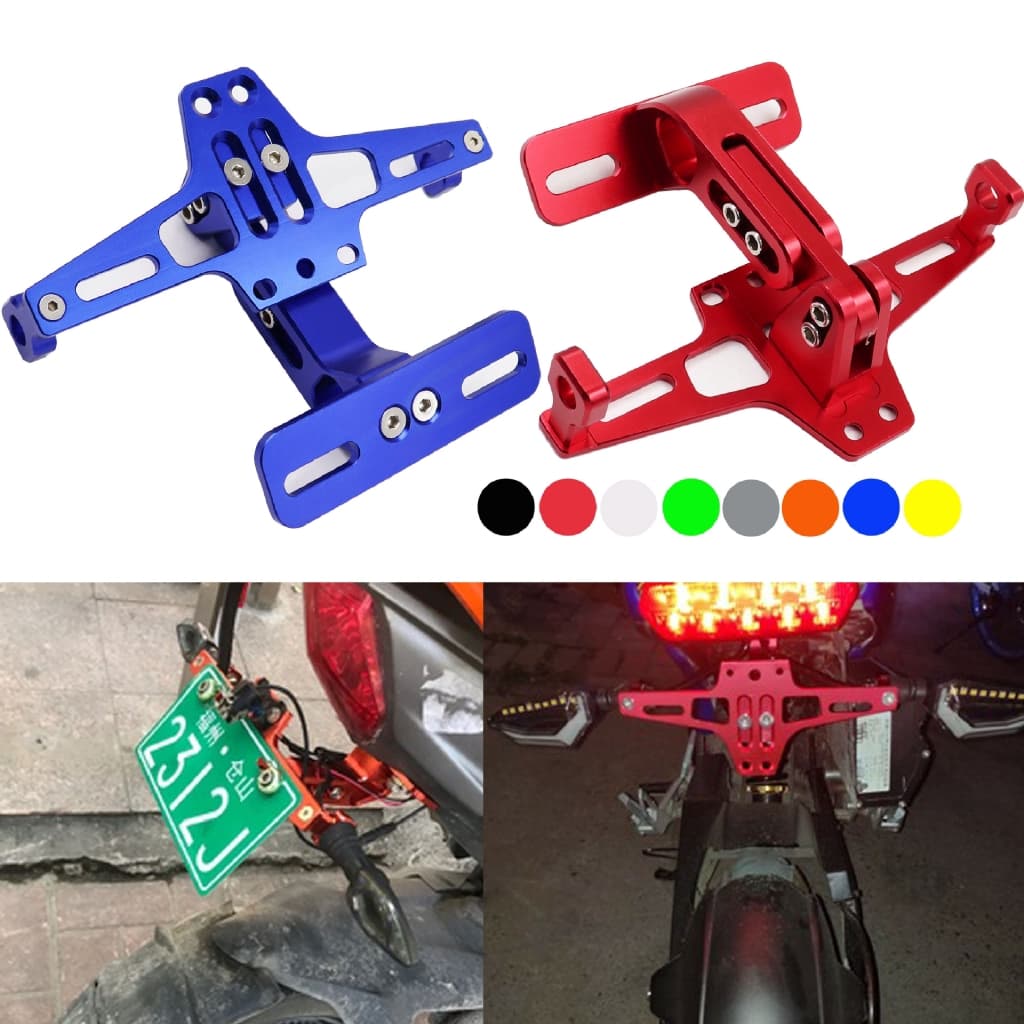 RONXMOR Locomotiva Modificada CNC Liga De Alumínio Moldura De Placa De Licença Universal Ajustável Curta Qiao MSX BWS Fo