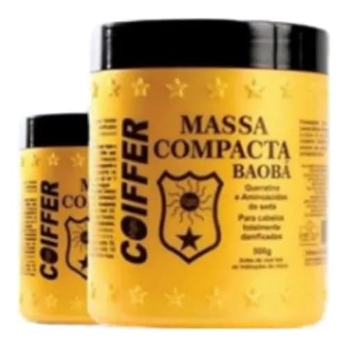 Massa Compacta Baobá 500g Coiffer Reconstrução e Hidratação