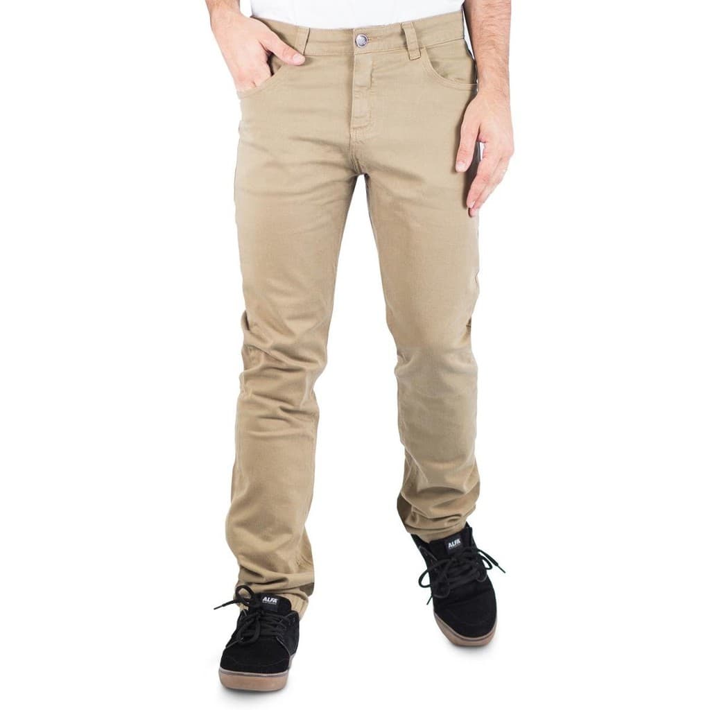 Calca Masculina Colorida Brim Tradicional Sarja Barata