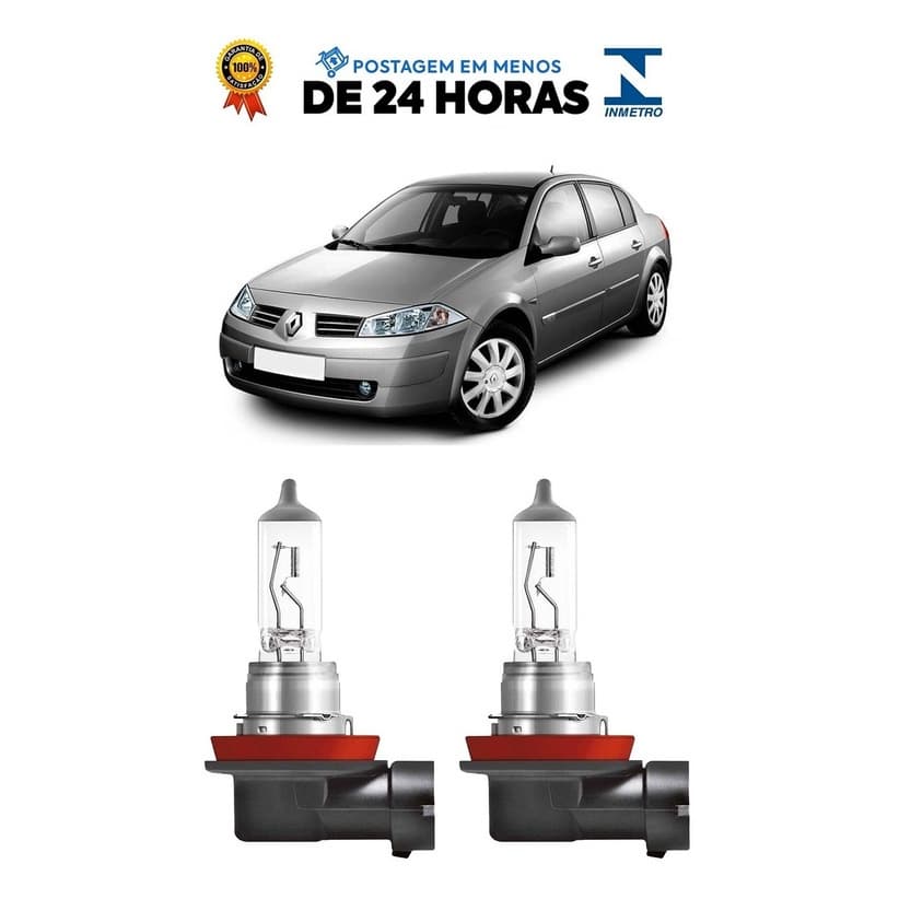 Par Lampada Farol de Milha Megane 2006 2007 2008 2009 2010 2011 H11