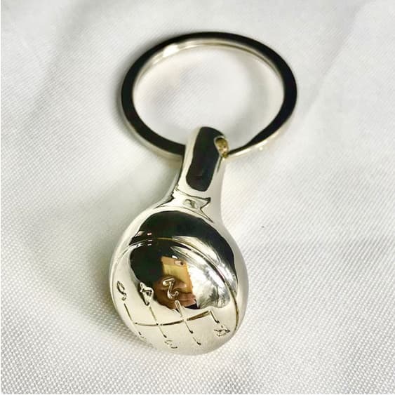 Chaveiro manopla de câmbio carro turbo em metal esportivo