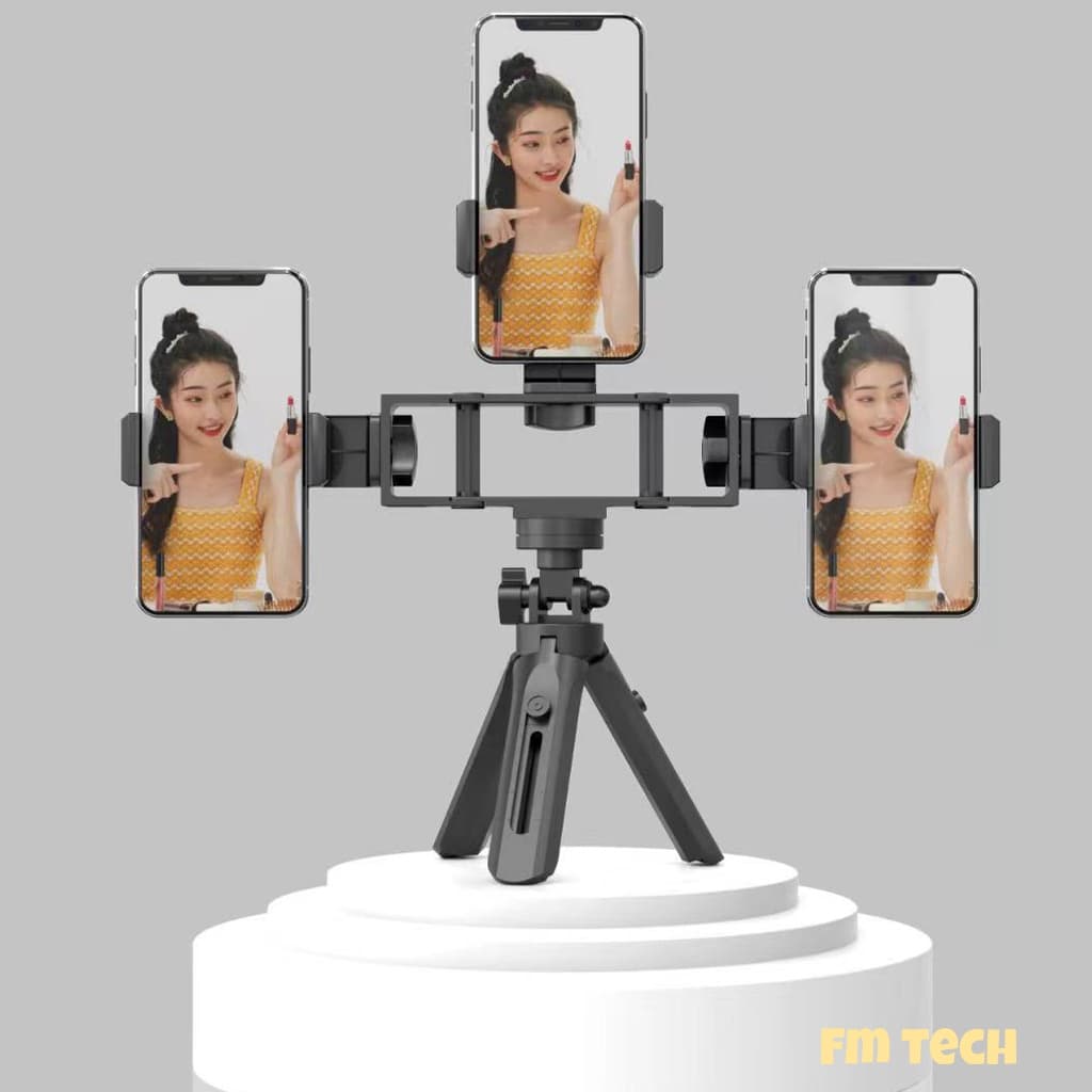 Suporte Tripé Apoio Celular Smartphone Mesa Portátil 360° Base super estável/Especificação: Três Posições
