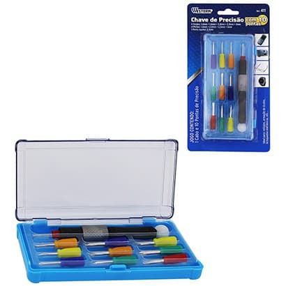 Kit para troca de tela de celular 04 itens 01 Kit Jogo Chave De Precisão Com 10 Pontas Western + 01 Cola T-7000 Preta 110ml + 01 Par de Luvas G + 01 Manta S-160 Antiestática