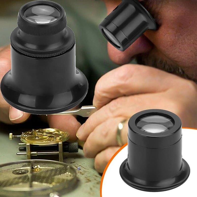 3X-20X Lupa Monocular Portátil Com Para Reparo De Joias/Ferramenta De Relojoeiros/Joalheria