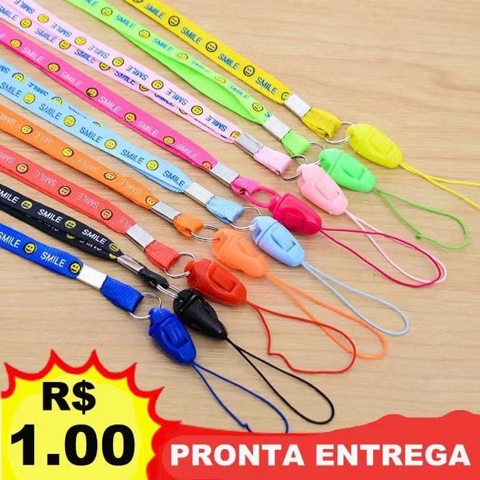 Cordão De Pescoço Cordinha Cordões Celular Pen Drive Chaveiro Crachá Bilhete Unico Cartões