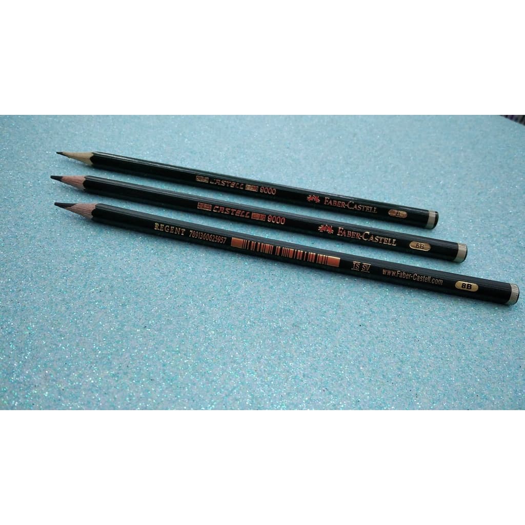 Kit 2 Lápis De Escrever/desenho Faber Castell / B / 6B / 8B.