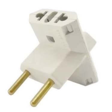 Adaptador De Tomada Benjamin 10A/20A Pino Maciço Resistente