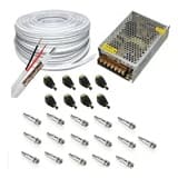 Cabo Coaxial Cftv + Fonte + Conectores P/ 8 Câmeras - Speed- AF