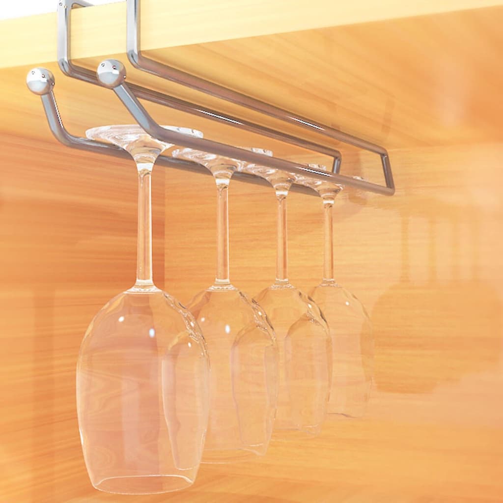 Porta Taças Vinho Champanhe Simples Encaixe em Aço Cromado