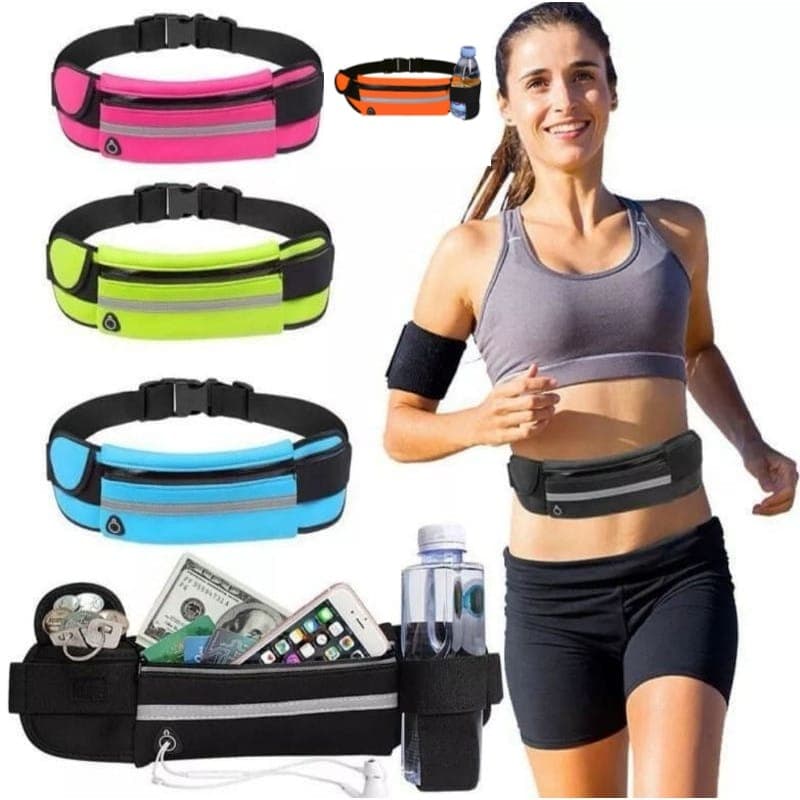 Pochete garrafa de água esportiva corrida slim impermeável porta celular caminhada corrida academia promoção