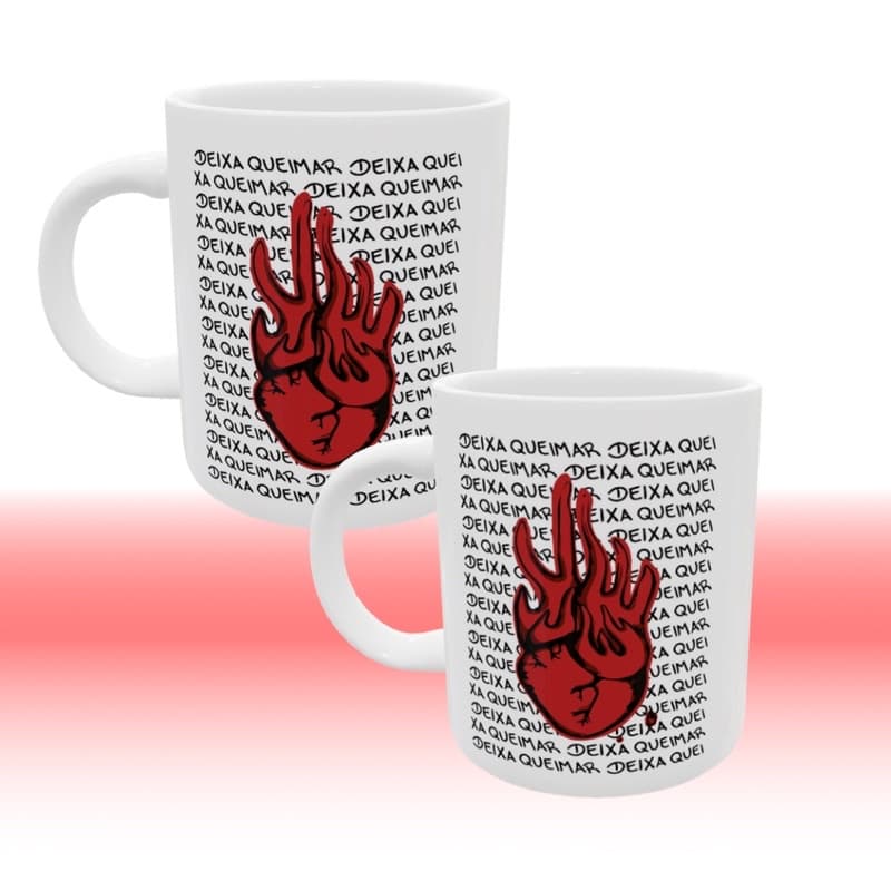 caneca personalizada cristã deixa queimar coração