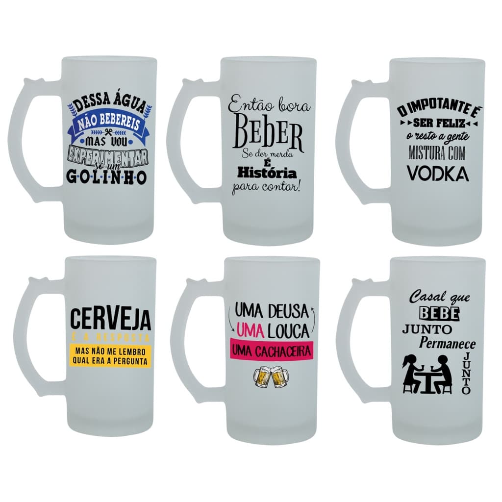 Caneca De Vidro Cerveja Chopp Vodka Personalizado Presente