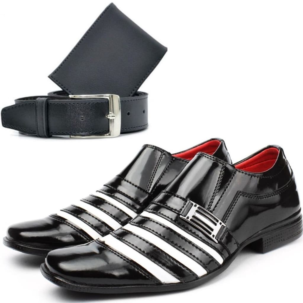 Sapato Social Masculino Kit Sapato Cinto E Carteira Promoção