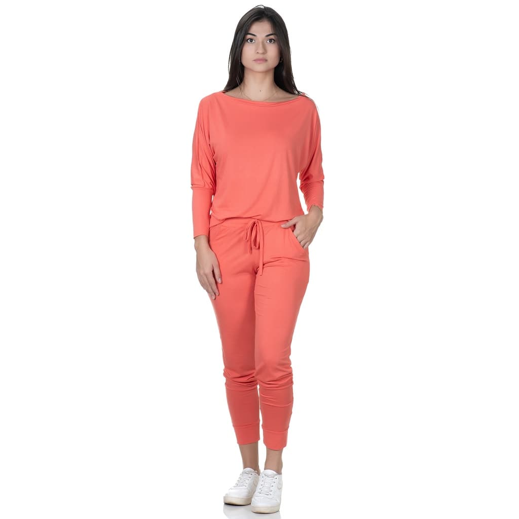 Conjunto Feminino Longo Calça e Blusa Viscolycra Outono Inverno