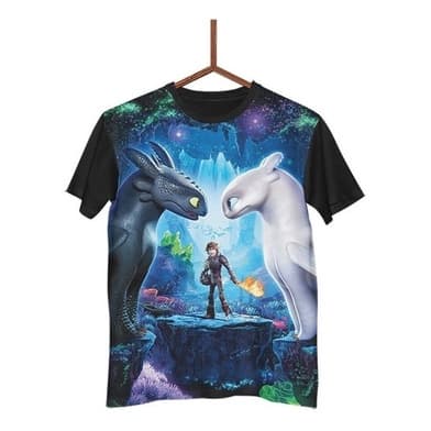 Camisa Camiseta Como Treinar Seu Dragão Banguela Furia G0442