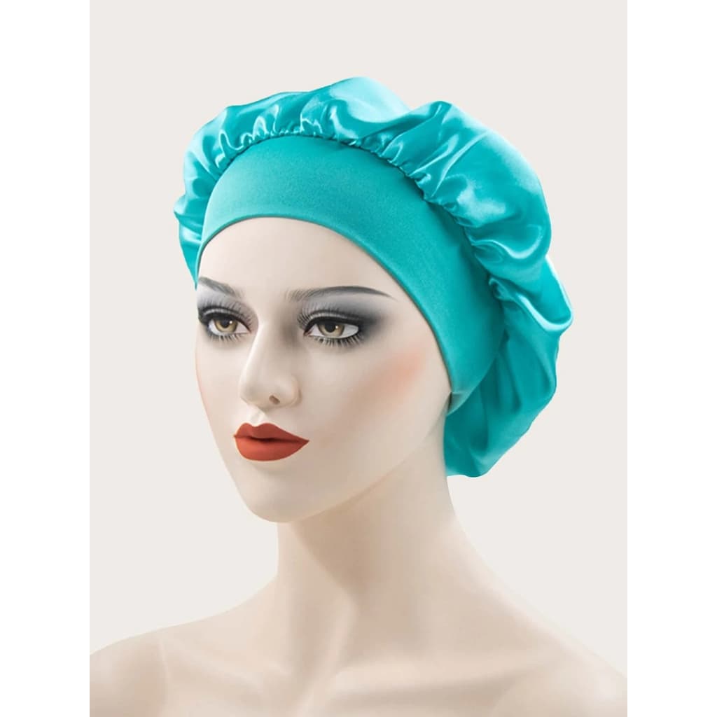 Touca de Cetim Antifrizz - VERDE CLARO - Tratamento Capilar Sono de Beleza