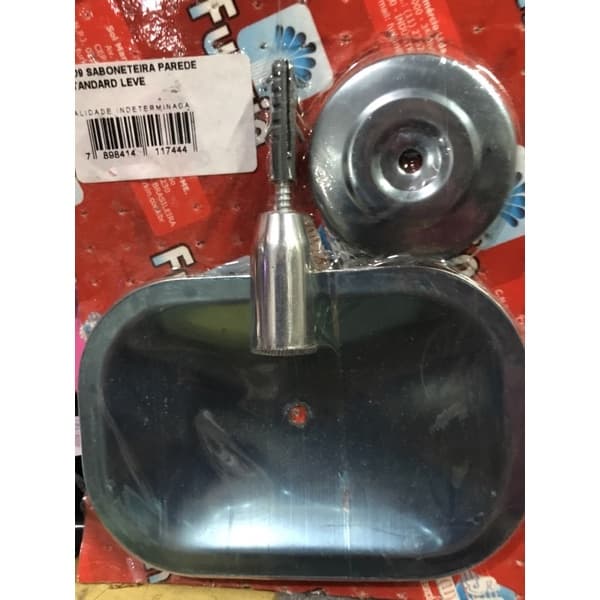 saboneteira de parede Standard leve  de    metal  venda por unidade de R33,90..