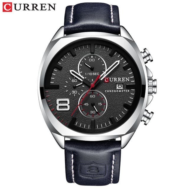 Curren 8324 Relógio De Pulso De Quartzo Masculino À Prova D 'Água 8324xa