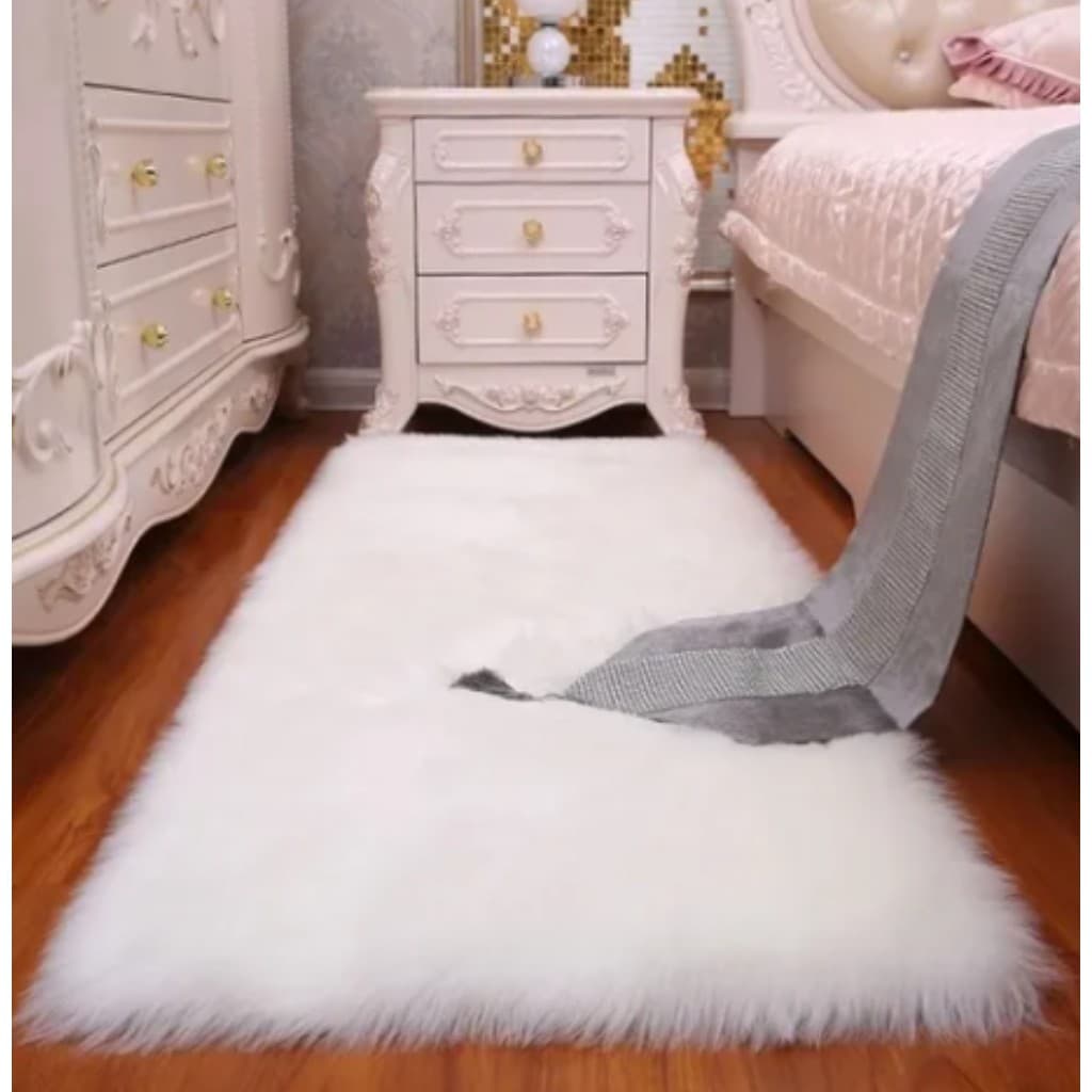 Passadeira Peluda Beira da Cama Quarto 1,0x045 Corredor Promoção